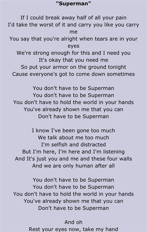 superman lyrics